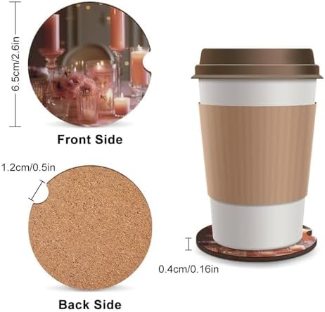 Car Cup Holder 2 Pack with Anti-Slip Coasters