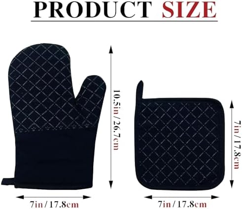 Dont Let Me Poison Your Food Oven Mitts Set with Hanging Loop