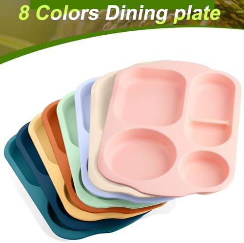 Vesici 8 Pcs 12 Inch Multicolor Divided Plates