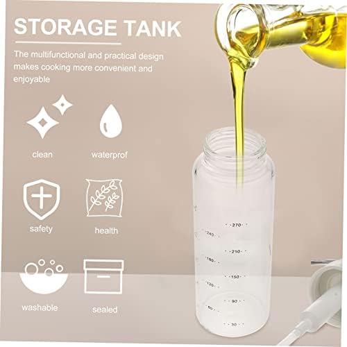 KICHOUSE 300ml Glass Condiment Squeeze Bottle