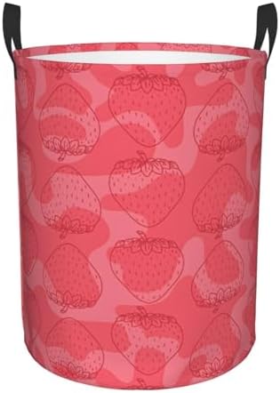 Strawberry Foldable Laundry Basket with Handles