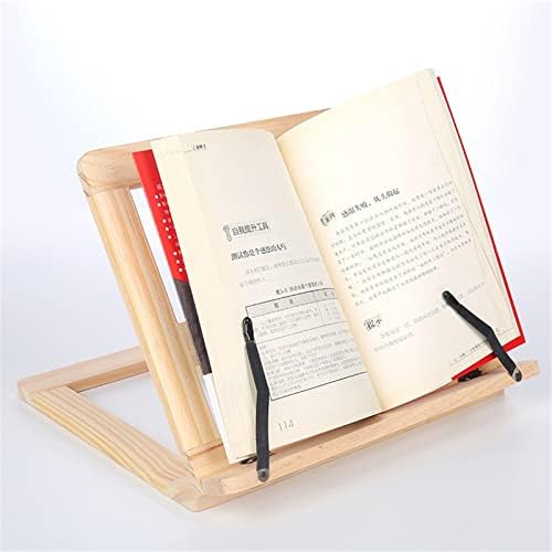 Portable Cookbook Stand with 2 Flip-Up Page Holders - Natural