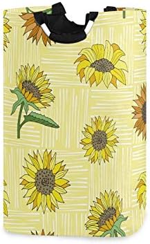 Susiyo Yellow Sunflowers Laundry Basket Foldable Hamper