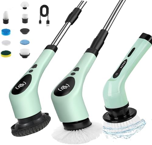 KIRIKIT Electric Spin Scrubber 9 in 1 Cordless