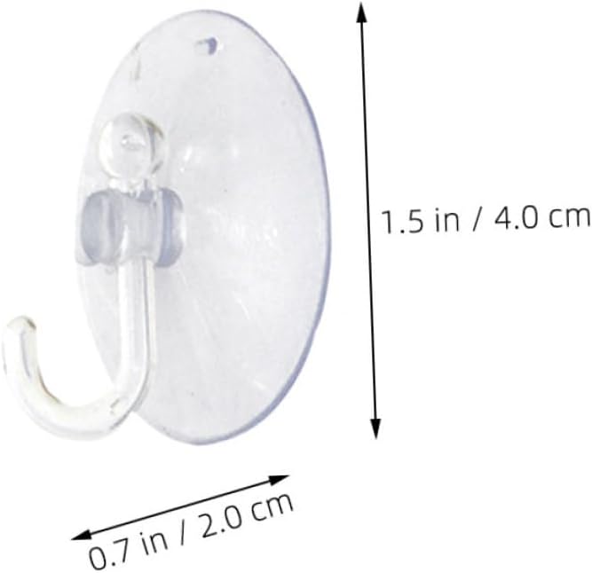 ABOOFAN 40pcs Suction Cup Hooks for Bathroom Towels Clothes Accessories