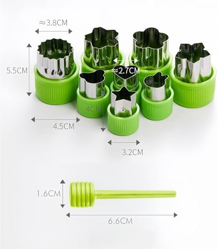 zbstream 12pcs Purple Vegetable Cutter Shapes Set for Kids Baking