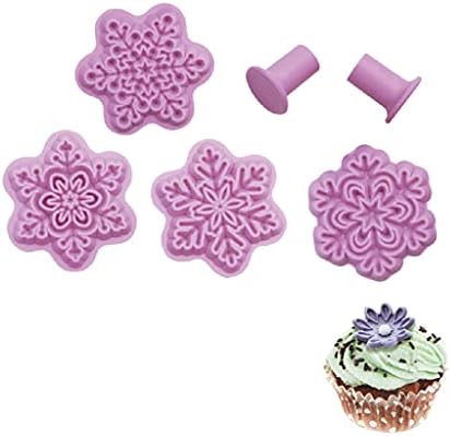 PURPLELILY 16-Piece Snowman Animal Silicone Cake Molds