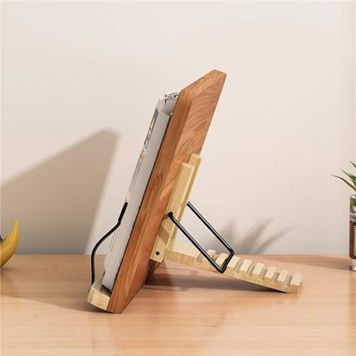 Wooden Floor Stand Book Holder for Kitchen Office