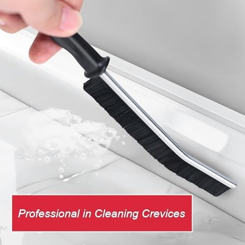 Popaice Stiff Bristle Crevice Brush 2 Pcs - Kitchen Bathroom Cleaning Tool