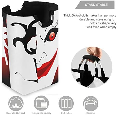 visesunny Funny Poker Laundry Hamper with Handle