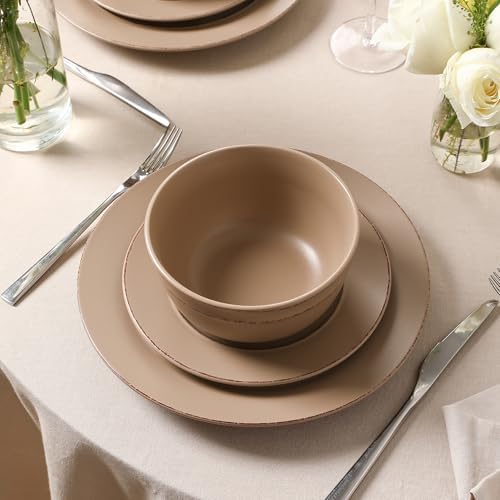 Earth Clay Hazel 12-Piece Stoneware Dinnerware Set 1