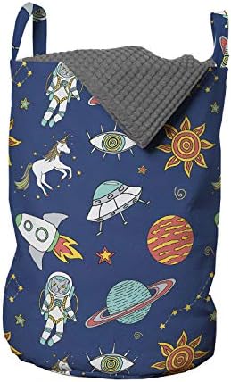 Ambesonne Outer Space Laundry Bag with Unicorn Print