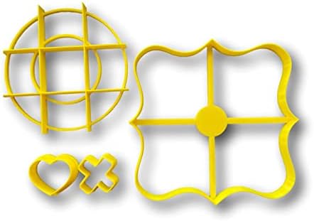 Heart Tic Tac Toe Game Cookie Cutter Set