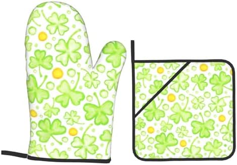 St Patricks Day Oven Mitts 4 Pcs Heat Resistant Set 1