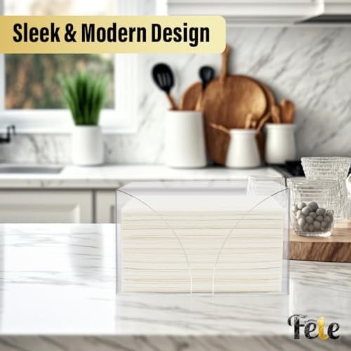 Fete Clear Acrylic Paper Towel Dispenser for Countertop