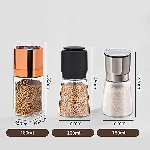 Salt and Pepper Mill Set with Adjustable Coarseness