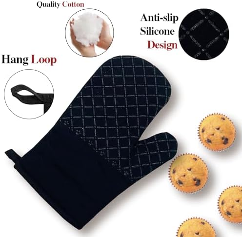 Dont Let Me Poison Your Food Oven Mitts Set with Hanging Loop