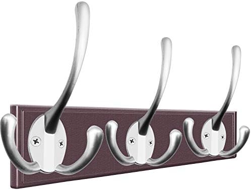IBosins 6 Pack Heavy Duty Coat Hooks with 24 Screws Matte Nickel