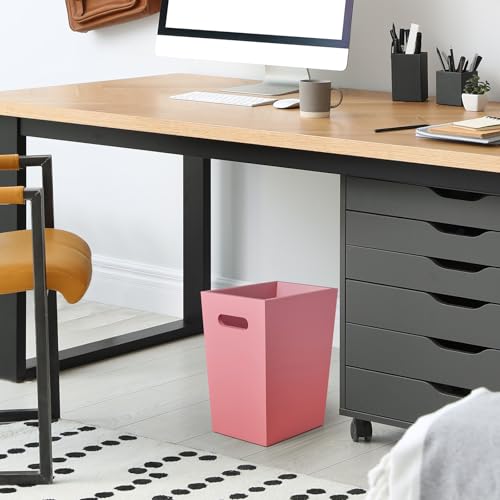Small 2 Gallon Wooden Trash Can with Handles
