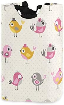 MOYYO Colorful Birds Foldable Laundry Basket