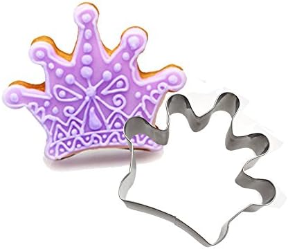 AK ART KITCHENWARE 3pcs Crown Cookie Cutter Set Stainless Steel Biscuit Tools