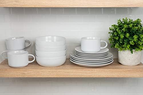 10 Strawberry Street Wazee Matte Coupe Dinnerware Set of 16 1