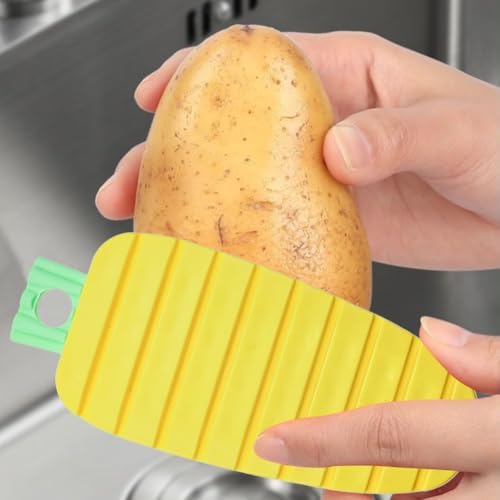 4 Pack Vegetable Brush Set with Bendable Segments and Fruit Peeler