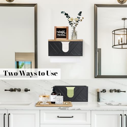 Zecela Wood Paper Towel Holder with Lid