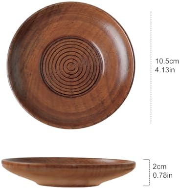 Solid Wood Wine Glass Deli Topper with Coaster Holder 5pcs