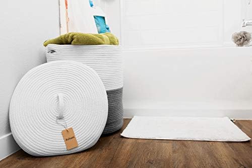 Mevyucr Large Woven Laundry Basket with Lid