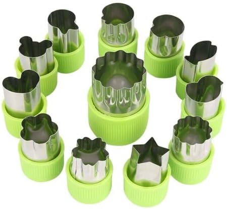 12Pcs Vegetable Cut Flower Mould Set for Kitchen