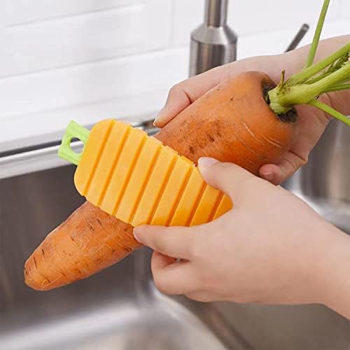 Qishing 3 Pack Flexible Fruit Veggie Brush