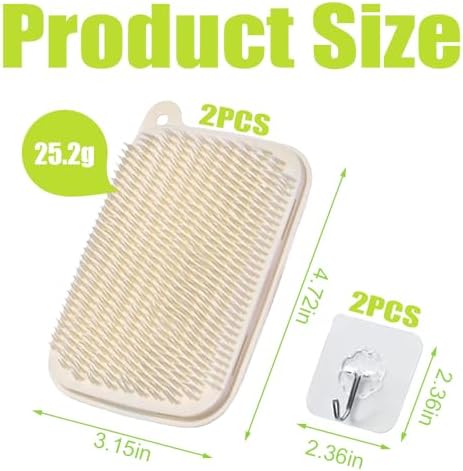 2 PCS Vegetable Brush with Hanging Hooks and Soft Bristles