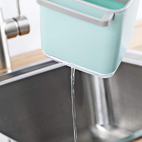 Minky Homecare Sink Caddy Sponge Holder with Tray and Drainage Spout Pastel Green