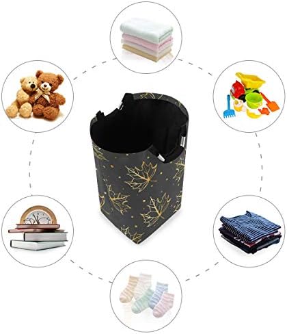 Susiyo Gold Falling Leaves Laundry Basket Foldable