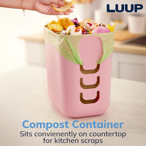 STORi Luup Wastebasket 25 Gallon Pink Made in USA 1