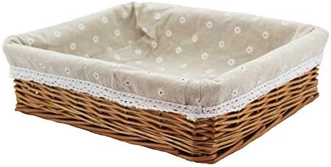 Kingwillow Rectangular Wicker Storage Basket - Natural