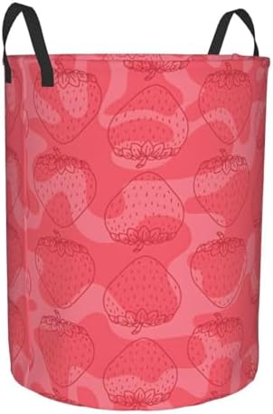 Strawberry Foldable Laundry Basket with Handles