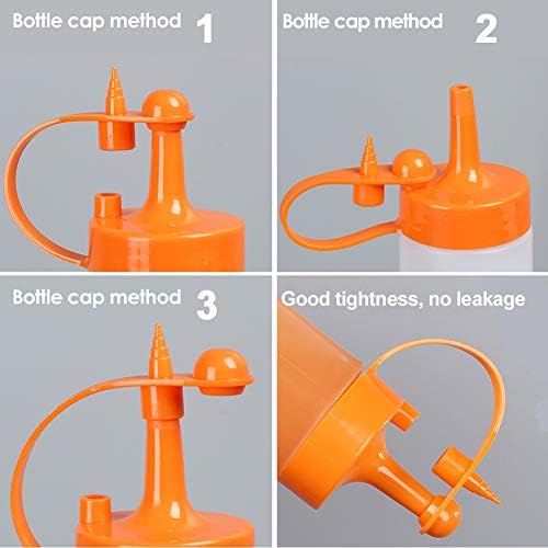 SUJUDE Condiment Squeeze Bottle Pack of 3 16 OZ