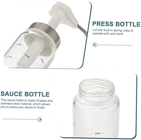 Luxshiny 300ml Squeeze Sauce Bottle for Home Kitchen