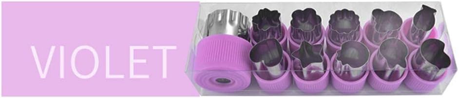 Baoblaze Set of 12 Assorted Cookie and Fruit Cutters Purple