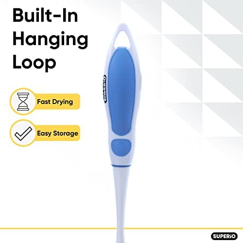 Superio Dish Washing Scrubber Brush - 2 Sided Long Handle Non Scratch
