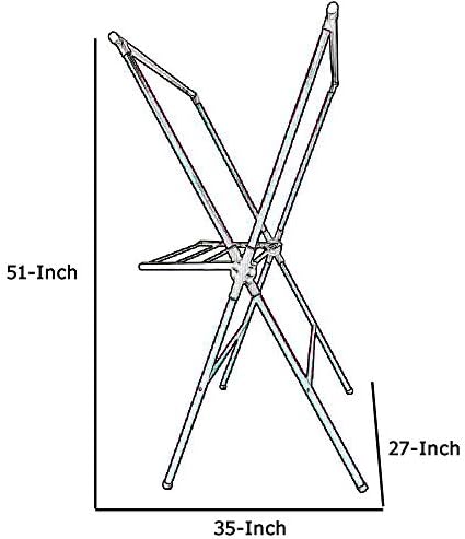 Benzara Folding Laundry Rack Pink