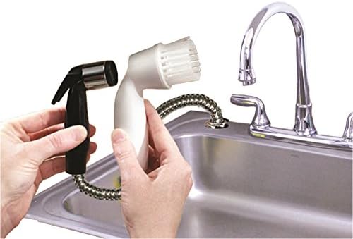 Jokari Vegetable Scrub Brush Snap-On Sink Sprayer