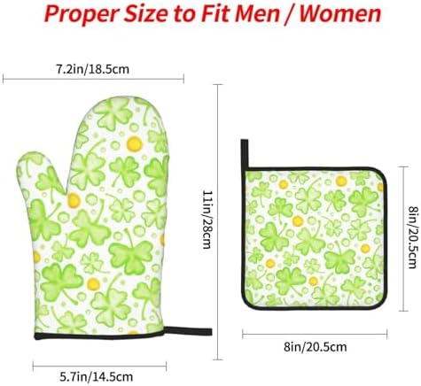 St Patricks Day Oven Mitts 4 Pcs Heat Resistant Set 1