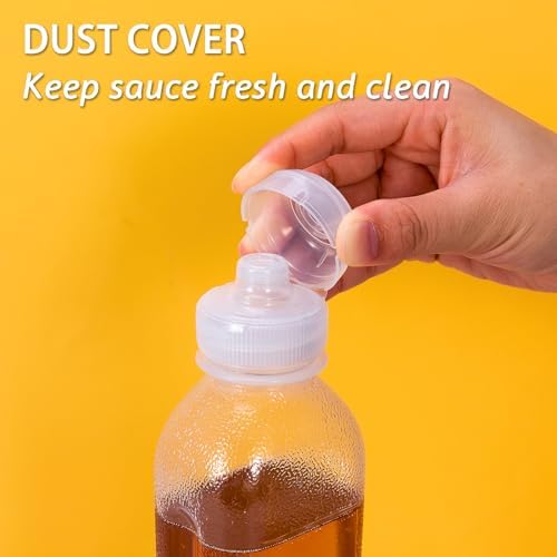PARBEE 16oz Squeeze Bottles with Flip Top Lid 4 Pack