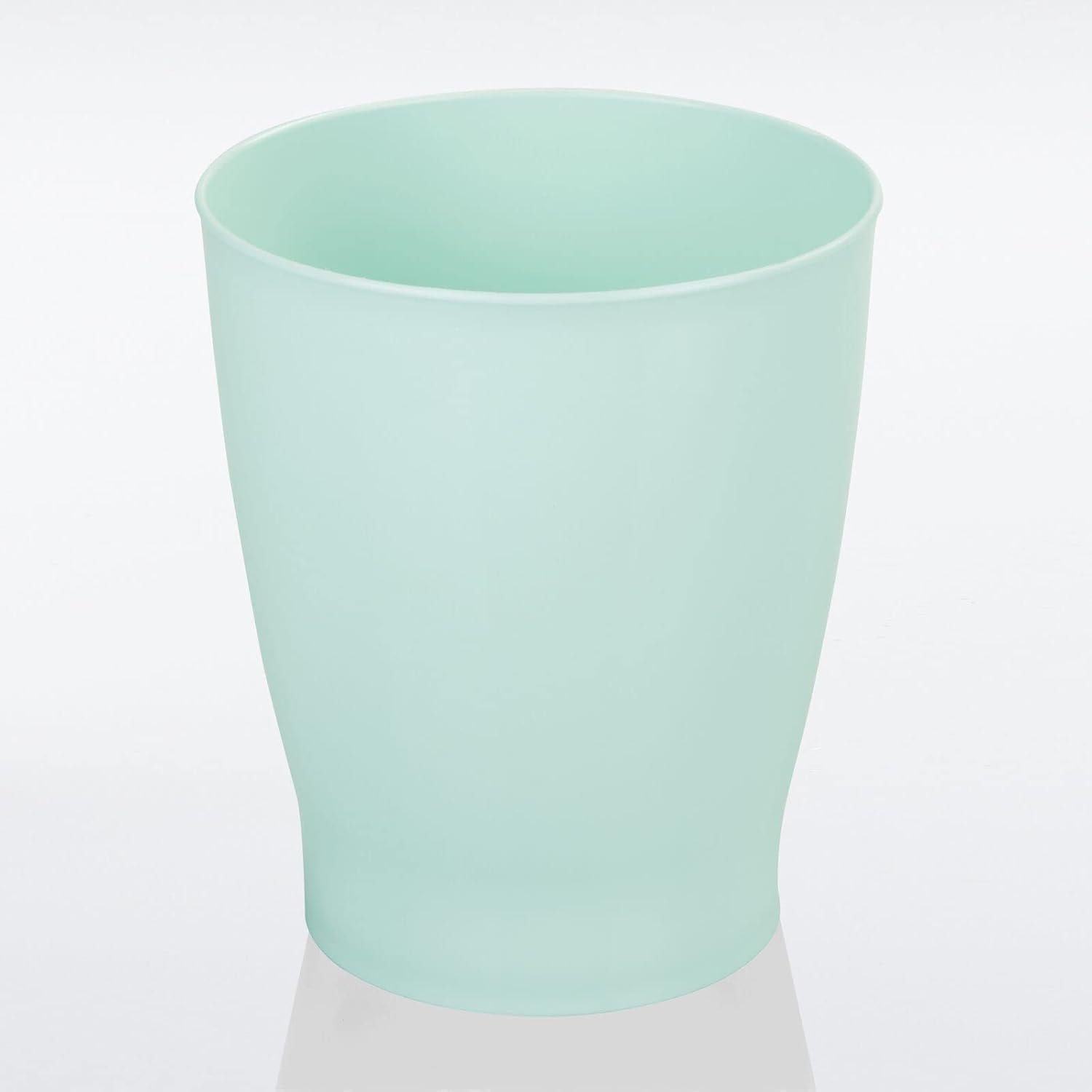 mDesign Round Plastic 125 Gallon Bathroom Trash Can - Mint Green