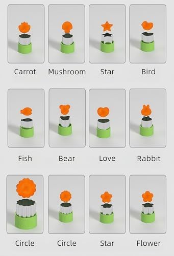 zbstream 12pcs Purple Vegetable Cutter Shapes Set for Kids Baking