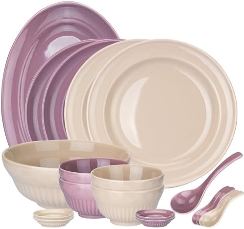 MDZF SWEET HOME Cream Style Dinnerware Set 24 Pcs