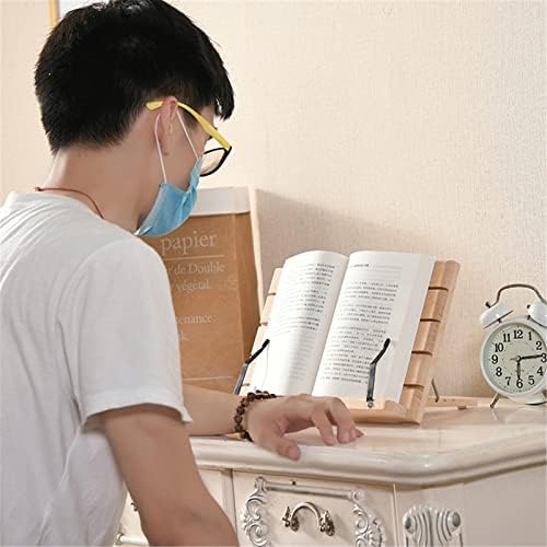 Adjustable Foldable Cookbook Stand with Page Clips
